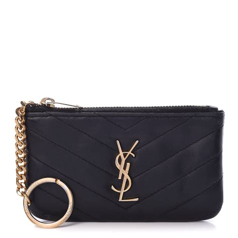 ysl key pouch fake|saint laurent monogram leather pouch.